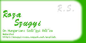 roza szugyi business card